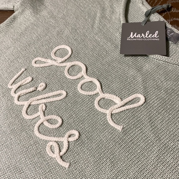 MARLED Good Vibes Knit Long Sleeve Oversized Sweater (Size M) - Picture 10 of 16